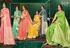 Hulchul Linen Vol 1 By Saroj Pure Slub Linen Designer Sarees Wholesale Shop In Surat